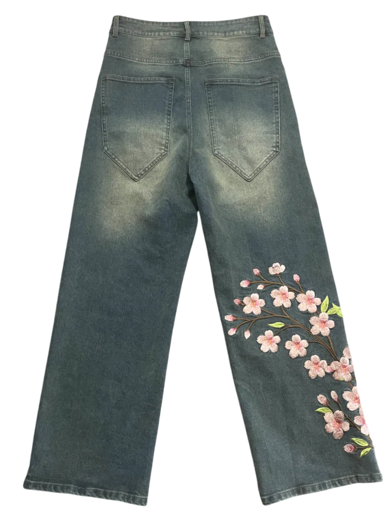 Unisex Sakura Jeans