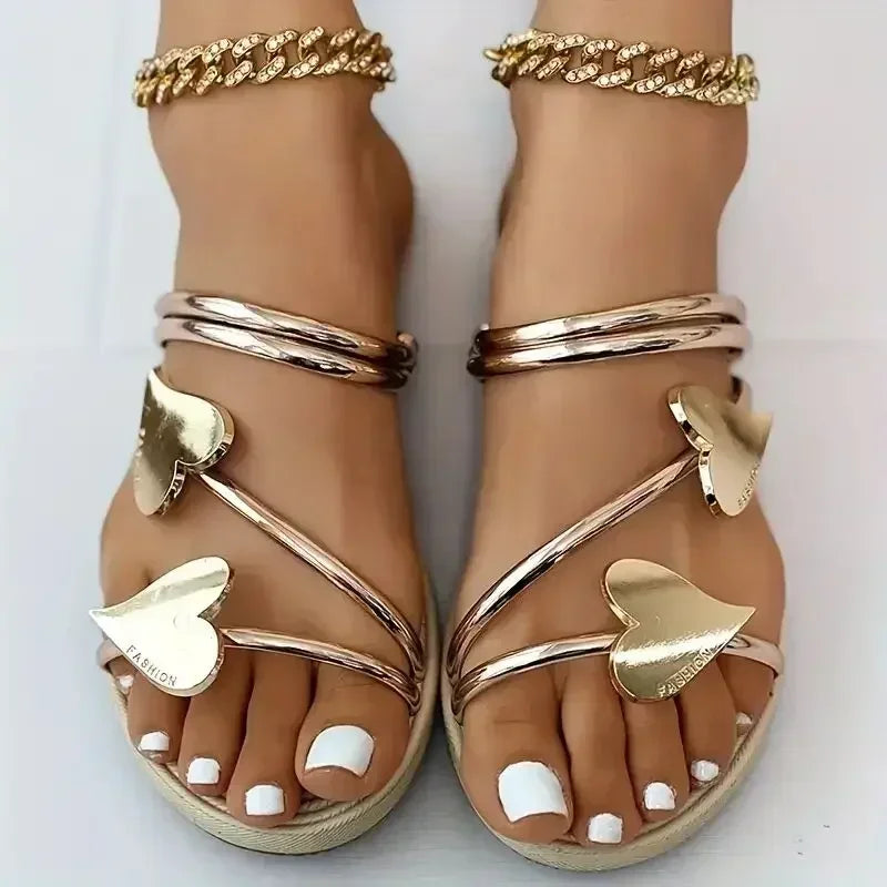 Elegant Heart Sandals