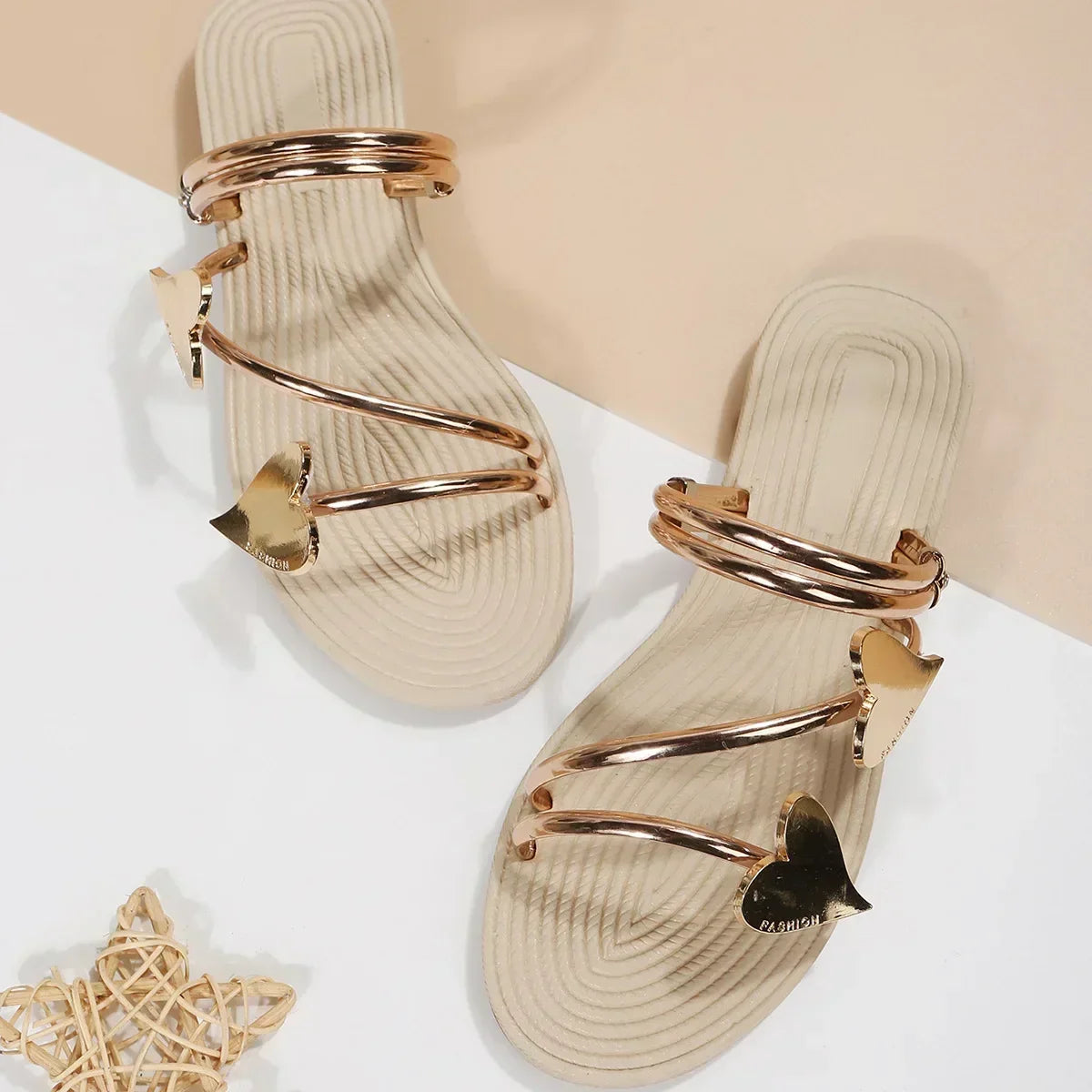 Elegant Heart Sandals