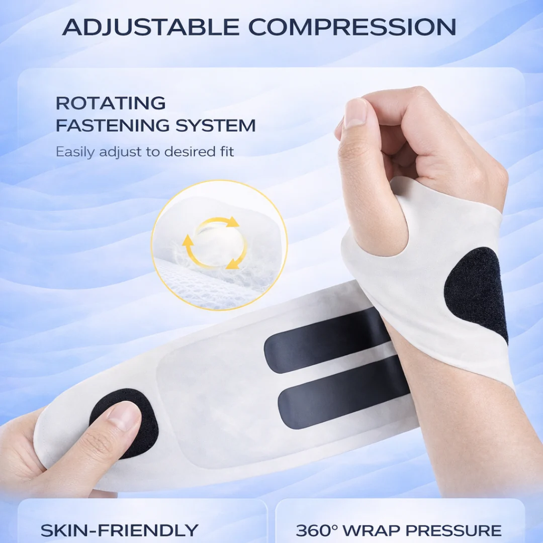 GLWRIA Carpal Tunnel Wrist Massager – EMS Pain Relief Wrap