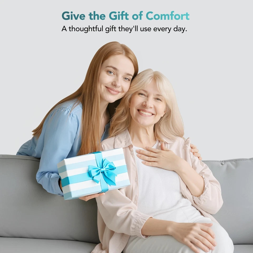 GLWRIA Ultra-Light EMS Neck Massager: 4D Heat + Vibration Relief