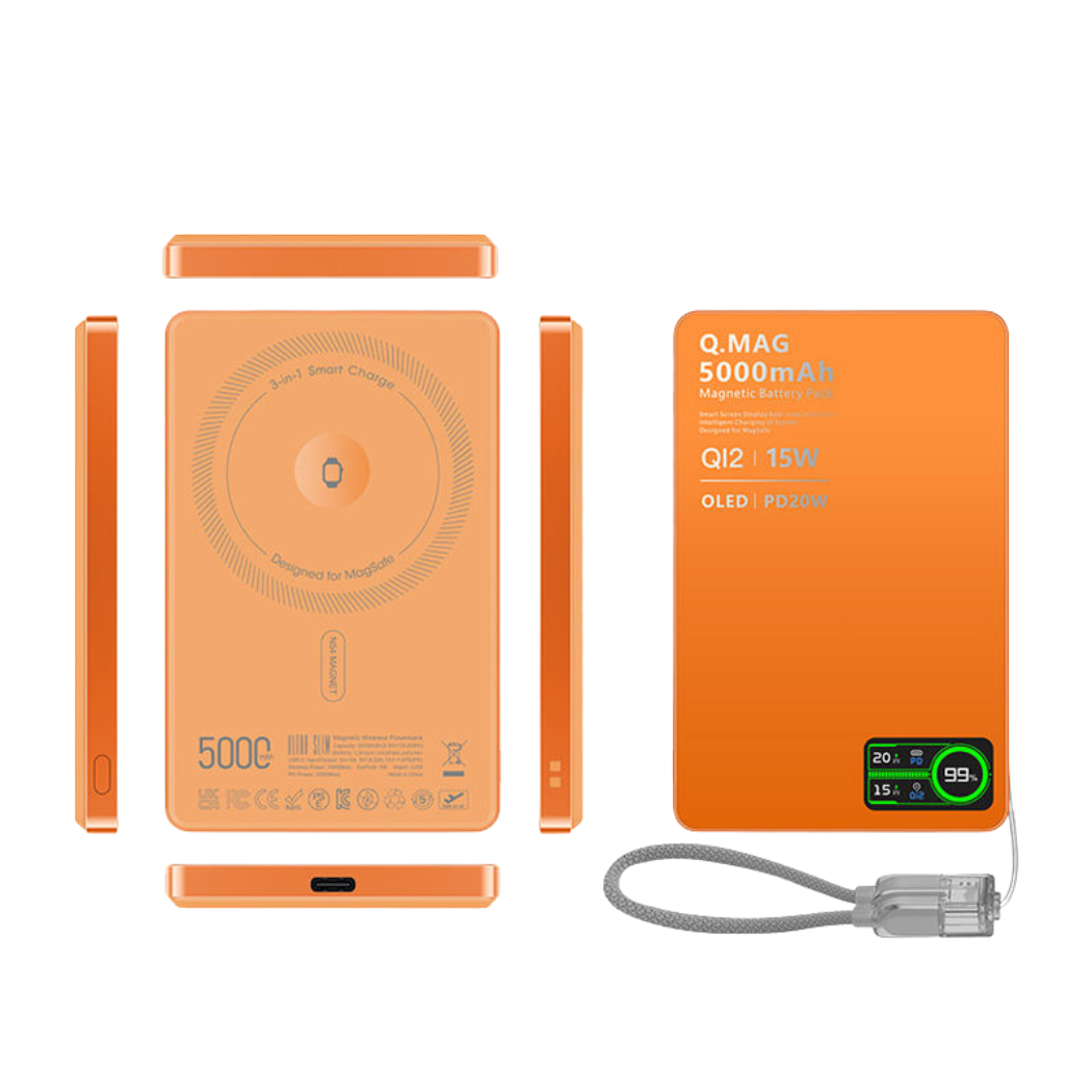 Ultra-Slim Magnetic Power Bank – 15W Fast Charge