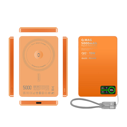 Ultra-Slim Magnetic Power Bank – 15W Fast Charge