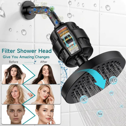 20-Stage Filtered Shower Head: High Pressure Chrome
