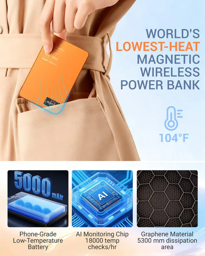 Ultra-Slim Magnetic Power Bank – 15W Fast Charge
