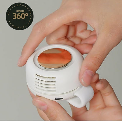 GLWRIA Silent Bladeless Clip Fan – 360° Hands-Free Waist Cooler