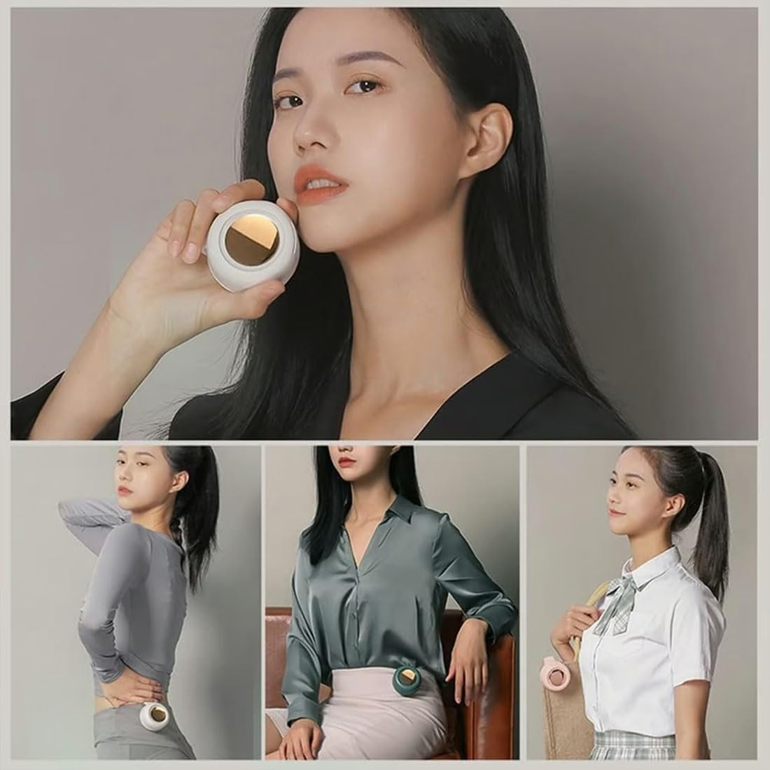 GLWRIA Silent Bladeless Clip Fan – 360° Hands-Free Waist Cooler