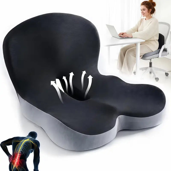 GLWRIA Ergonomic Seat Cushion – Sciatica Relief Pillow