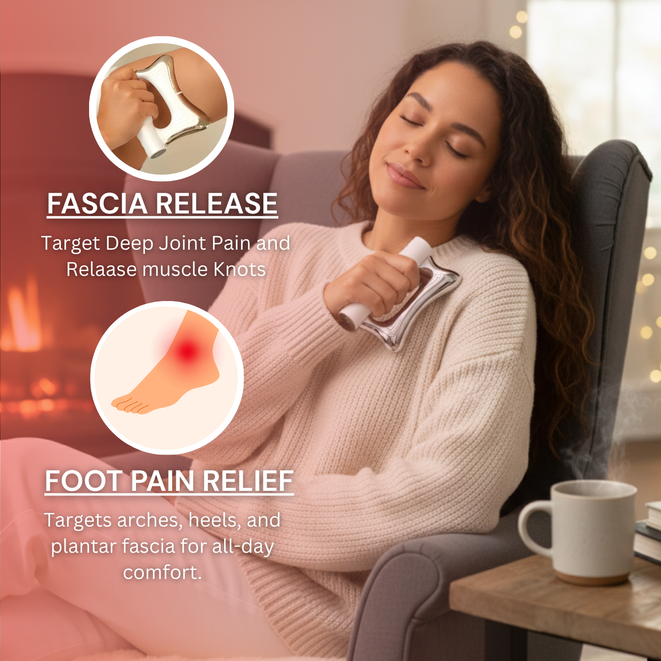 Fascia Sculptor EMS Massager for Foot, Muscle, & Body  Pain