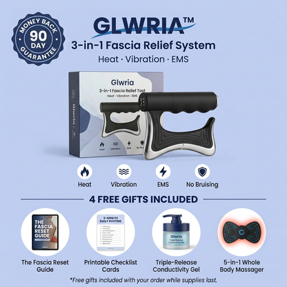Glwria™ 3-in-1 Fascia Relief System - Heat · Vibration · EMS