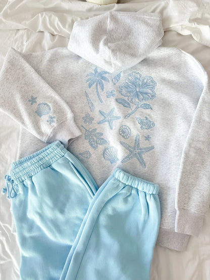 Pearl Grey & Pink Tropical Collection