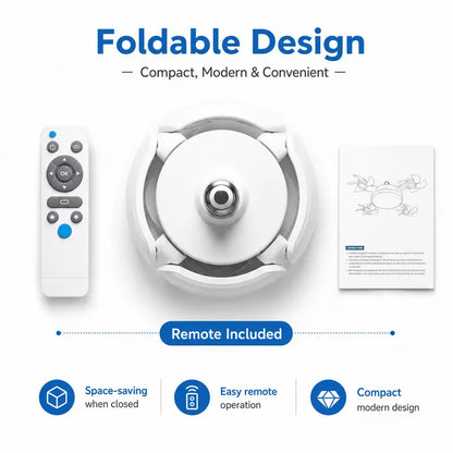 5-in-1 Retractable Ceiling Fan Light – 4-Head Screw-In LED Breeze