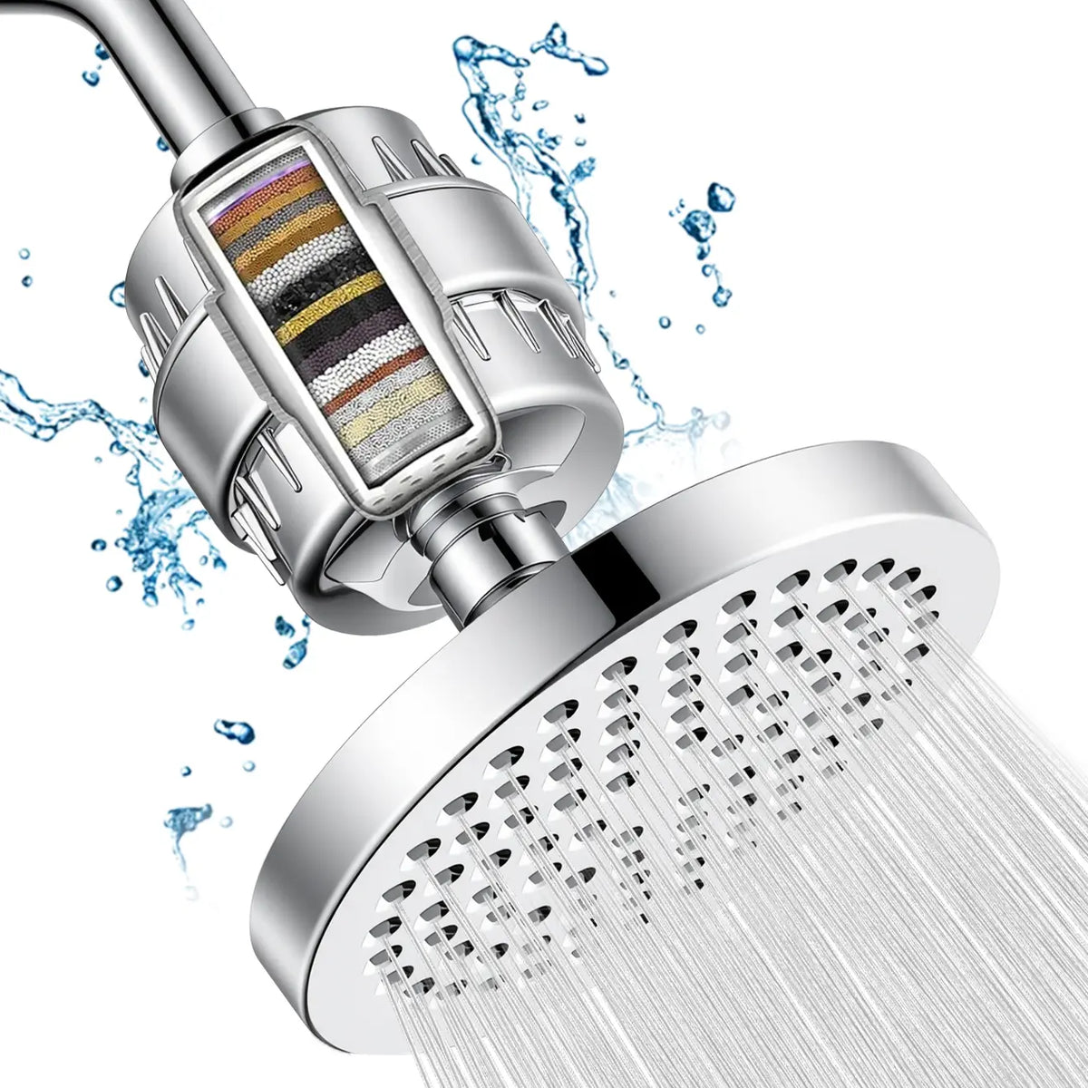 20-Stage Filtered Shower Head: High Pressure Chrome