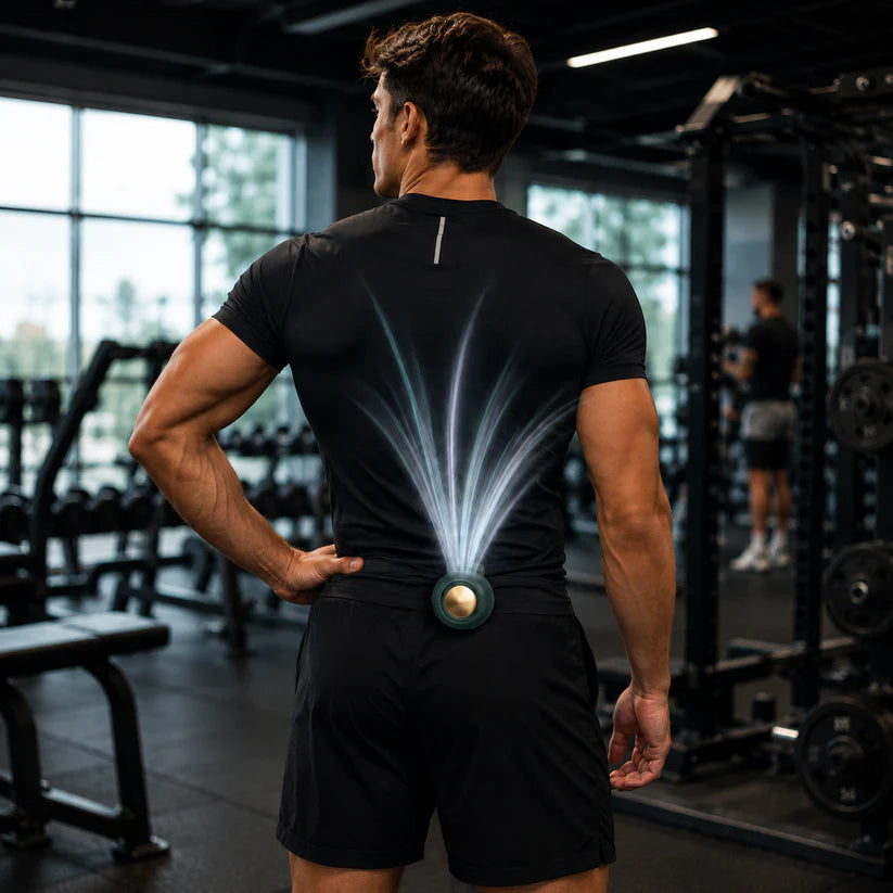 GLWRIA Silent Bladeless Clip Fan – 360° Hands-Free Waist Cooler