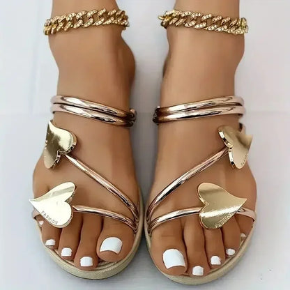 Elegant Heart Sandals