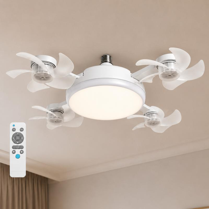 5-in-1 Retractable Ceiling Fan Light – 4-Head Screw-In LED Breeze