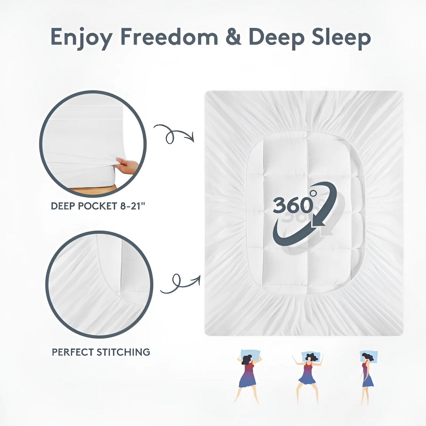 Breathable & Fluffy Soft  1000GSM Quilted Luxury Extra Thick Mattress