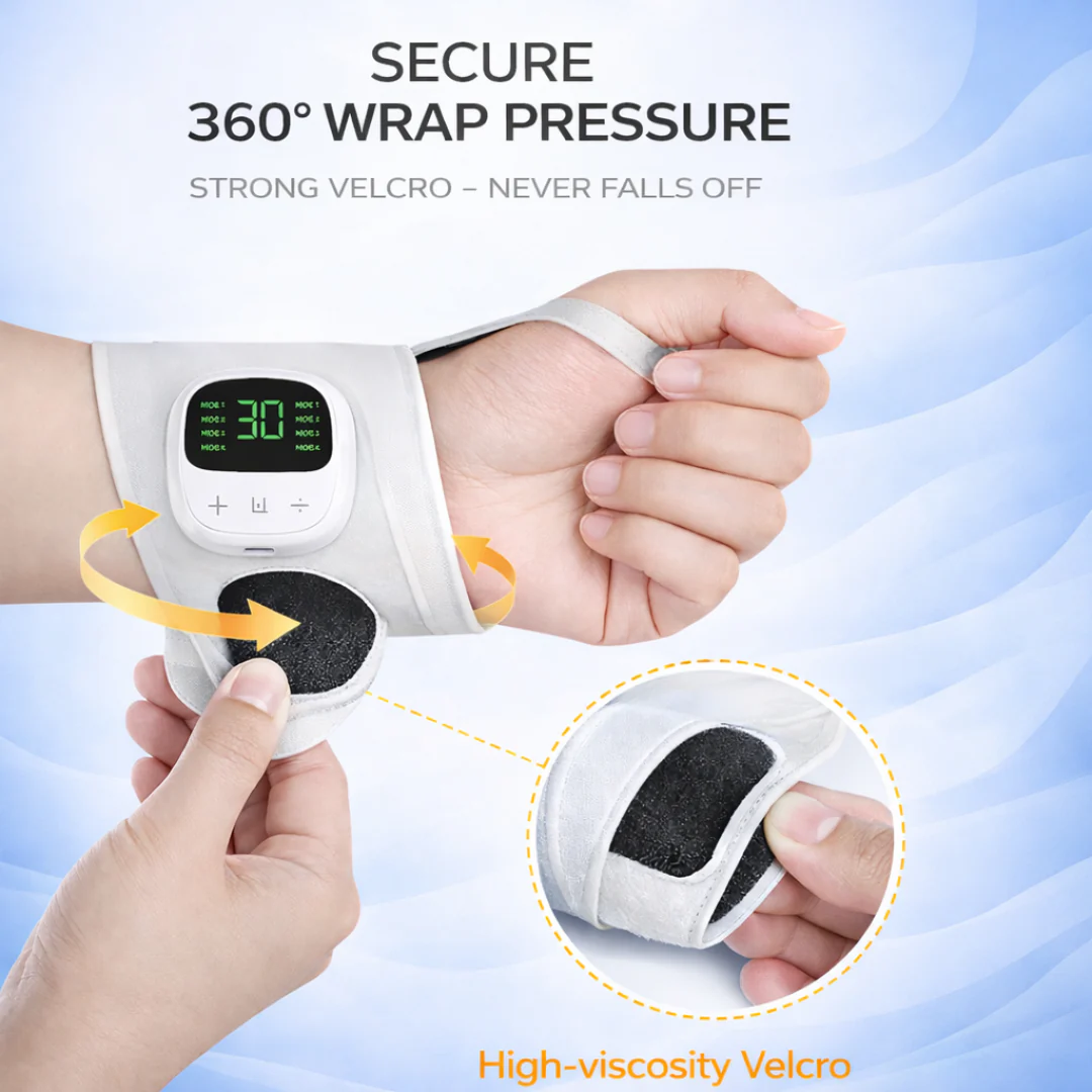 GLWRIA Carpal Tunnel Wrist Massager – EMS Pain Relief Wrap