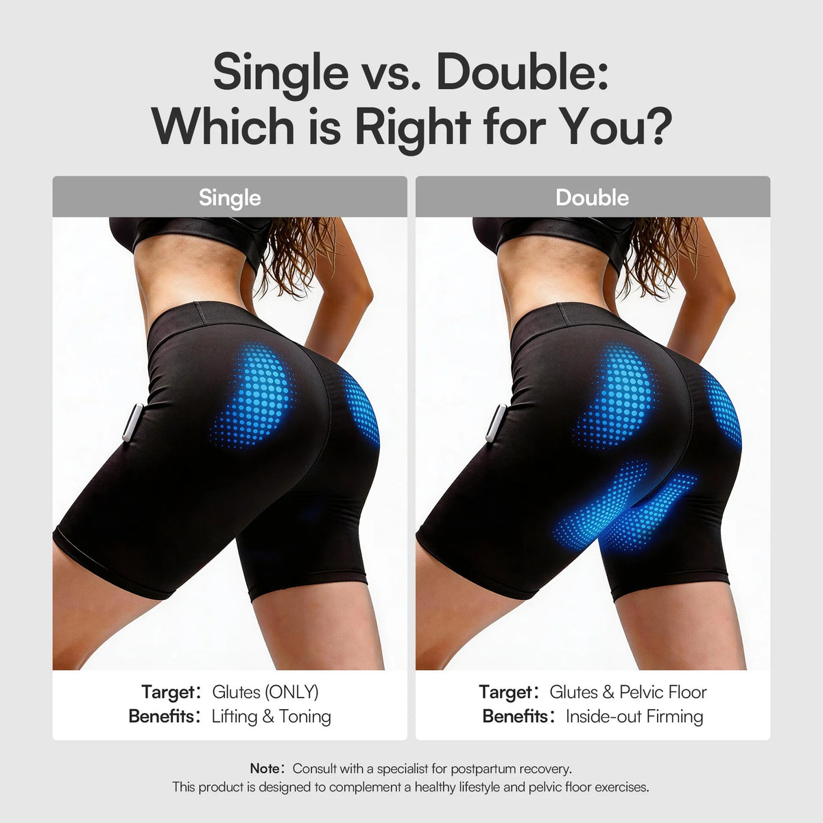 Glwria™ EMS Toning Shorts: Sculpt, Lift & Strengthen Pelvic Floor