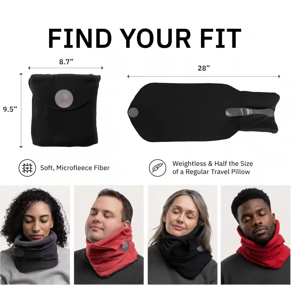 GLWRIA Memory Foam Travel Pillow – Lightweight & Washable
