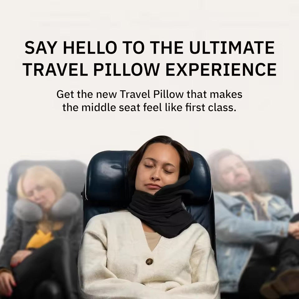 GLWRIA Memory Foam Travel Pillow – Lightweight & Washable