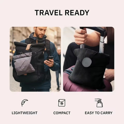 GLWRIA Memory Foam Travel Pillow – Lightweight & Washable