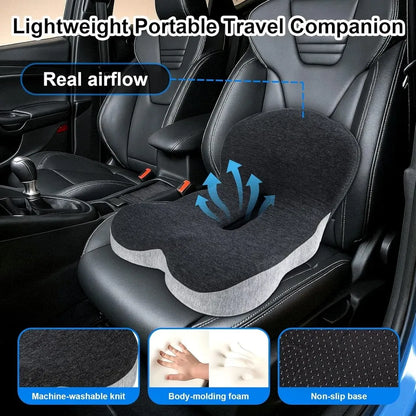 GLWRIA Ergonomic Seat Cushion – Sciatica Relief Pillow