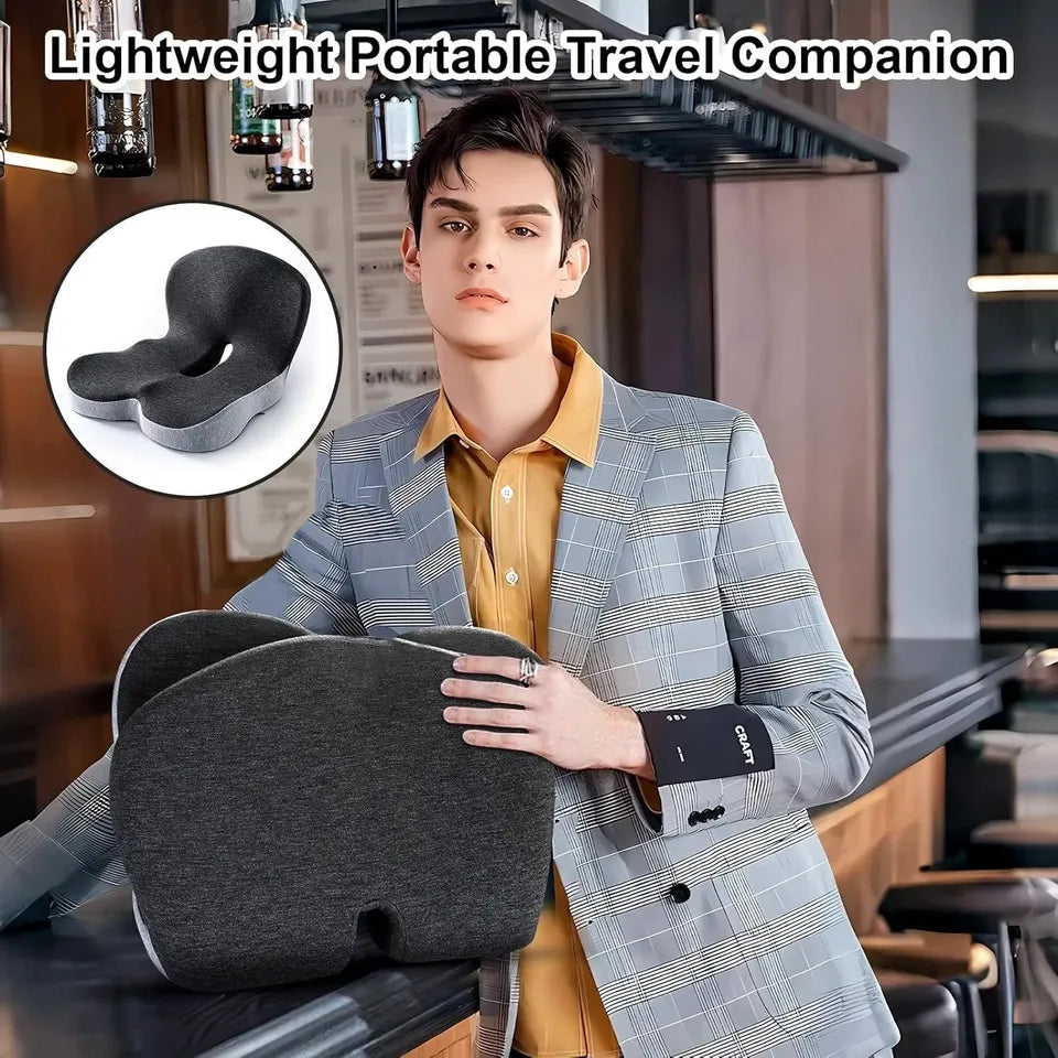 GLWRIA Ergonomic Seat Cushion – Sciatica Relief Pillow